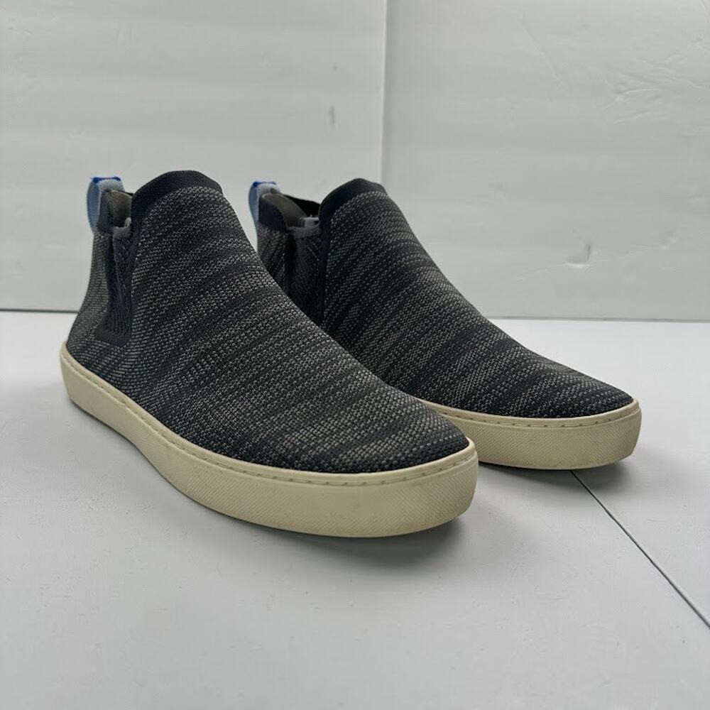 Rothy's The Chelsea Boots Womens 11 Graphite Melange Pull On Shoes Preppy